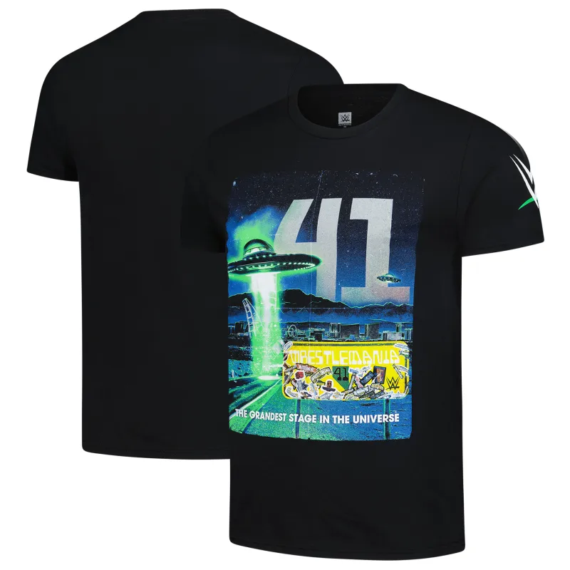 Men's Black WrestleMania Area 41 T-Shirt sold by WWE