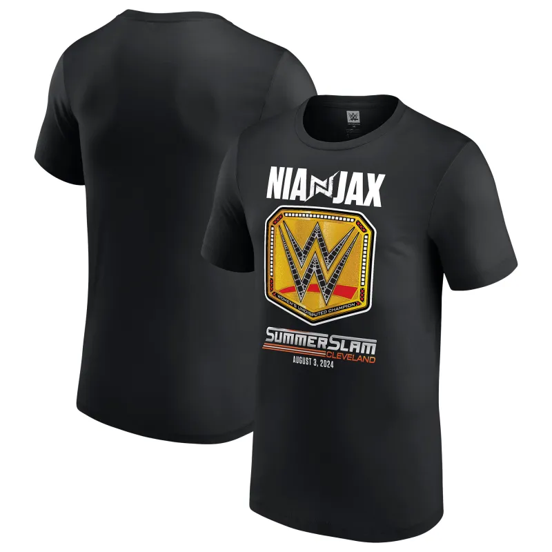 Men's Black Nia Jax SummerSlam 2024 Winner T-Shirt sold by WWE