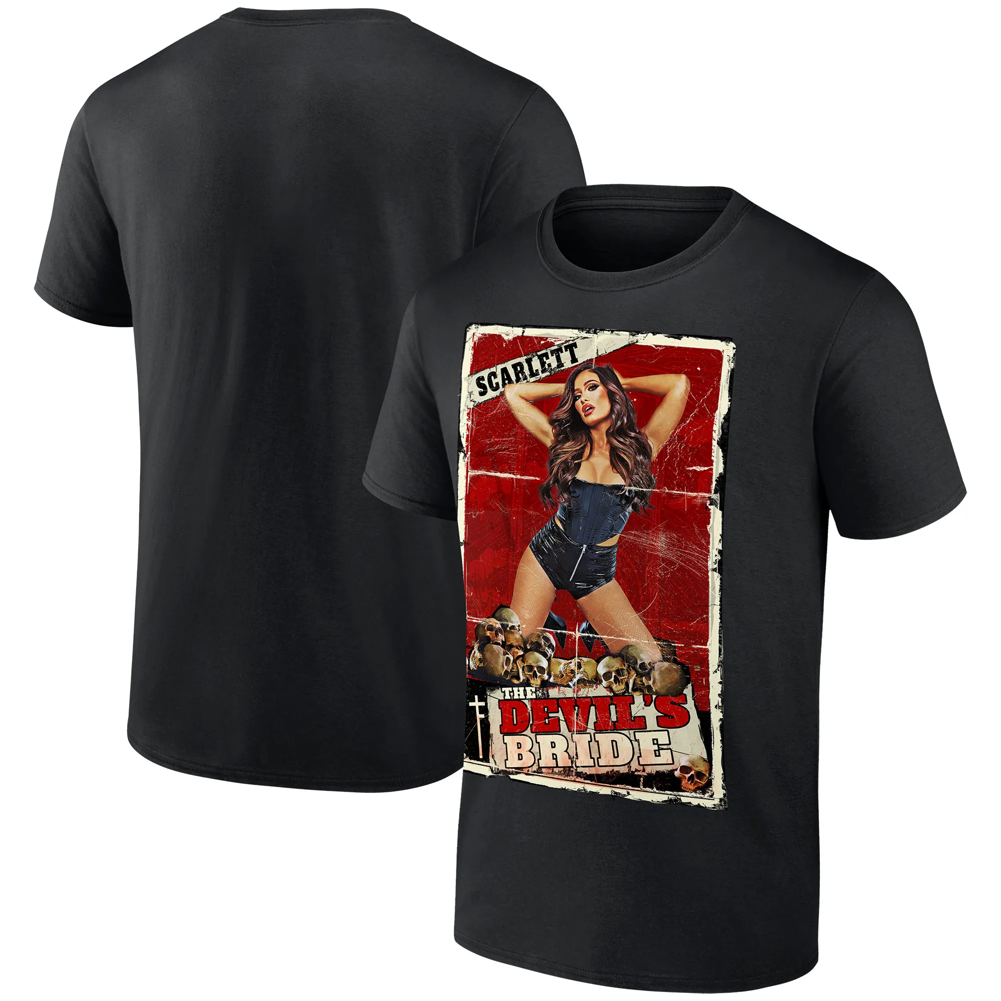 Men's Black Scarlett Bordeaux The Devil's Bride T-Shirt sold by WWE