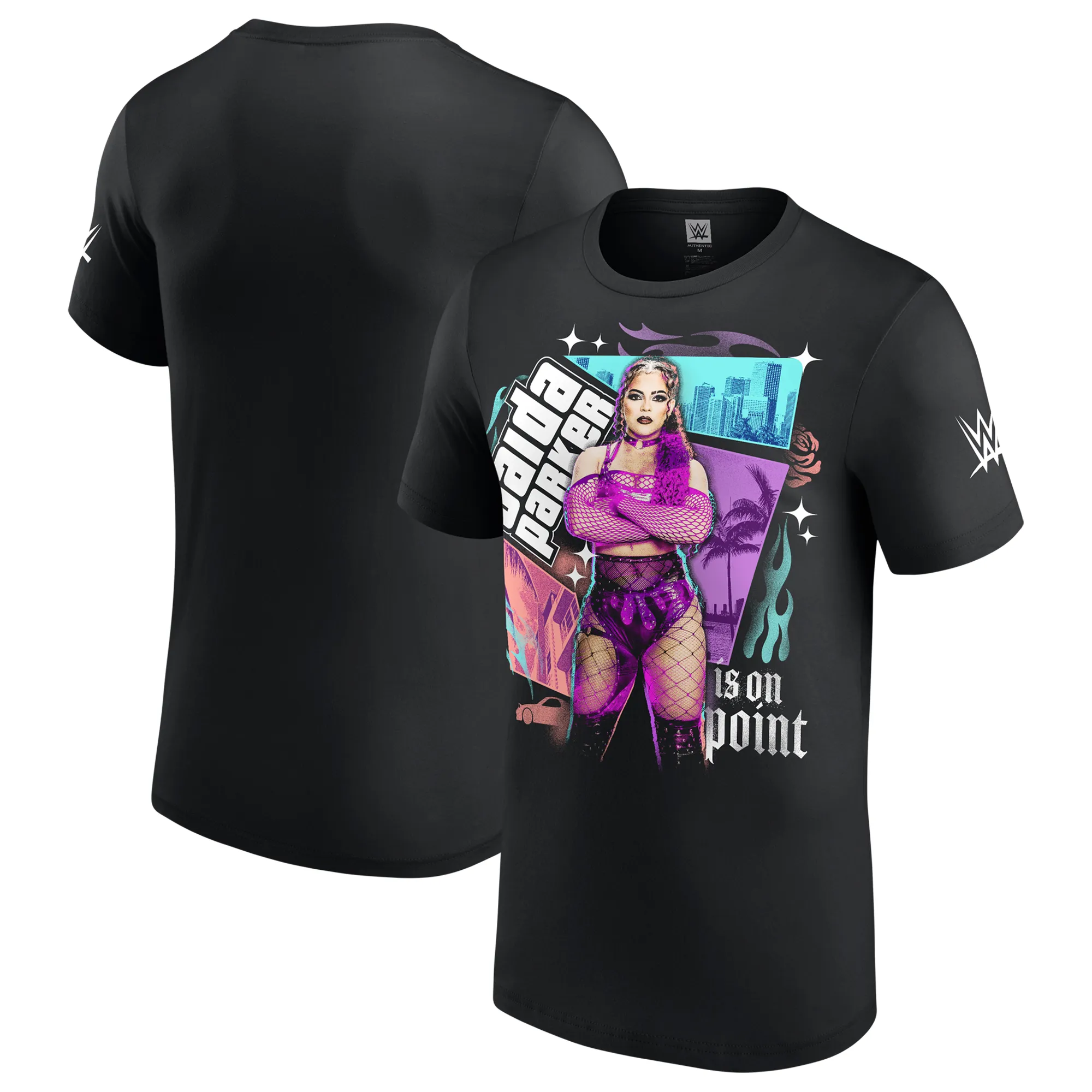 Men's Black Jaida Parker Superstar T-Shirt sold by WWE