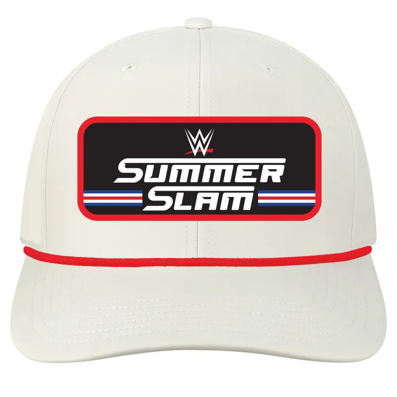 Men's White SummerSlam 2025 Back 9 Adjustable Hat made by Legacy