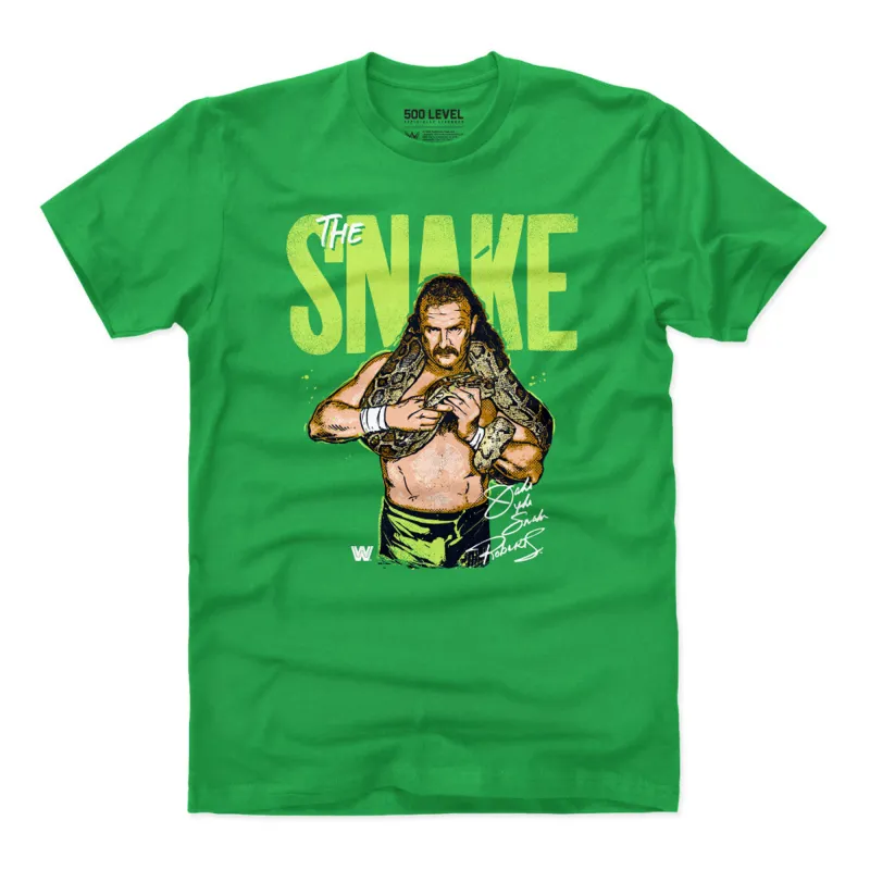 Men's 500 Level  Kelly Green Jake "The Snake" Roberts  T-Shirt made by 500 Level
