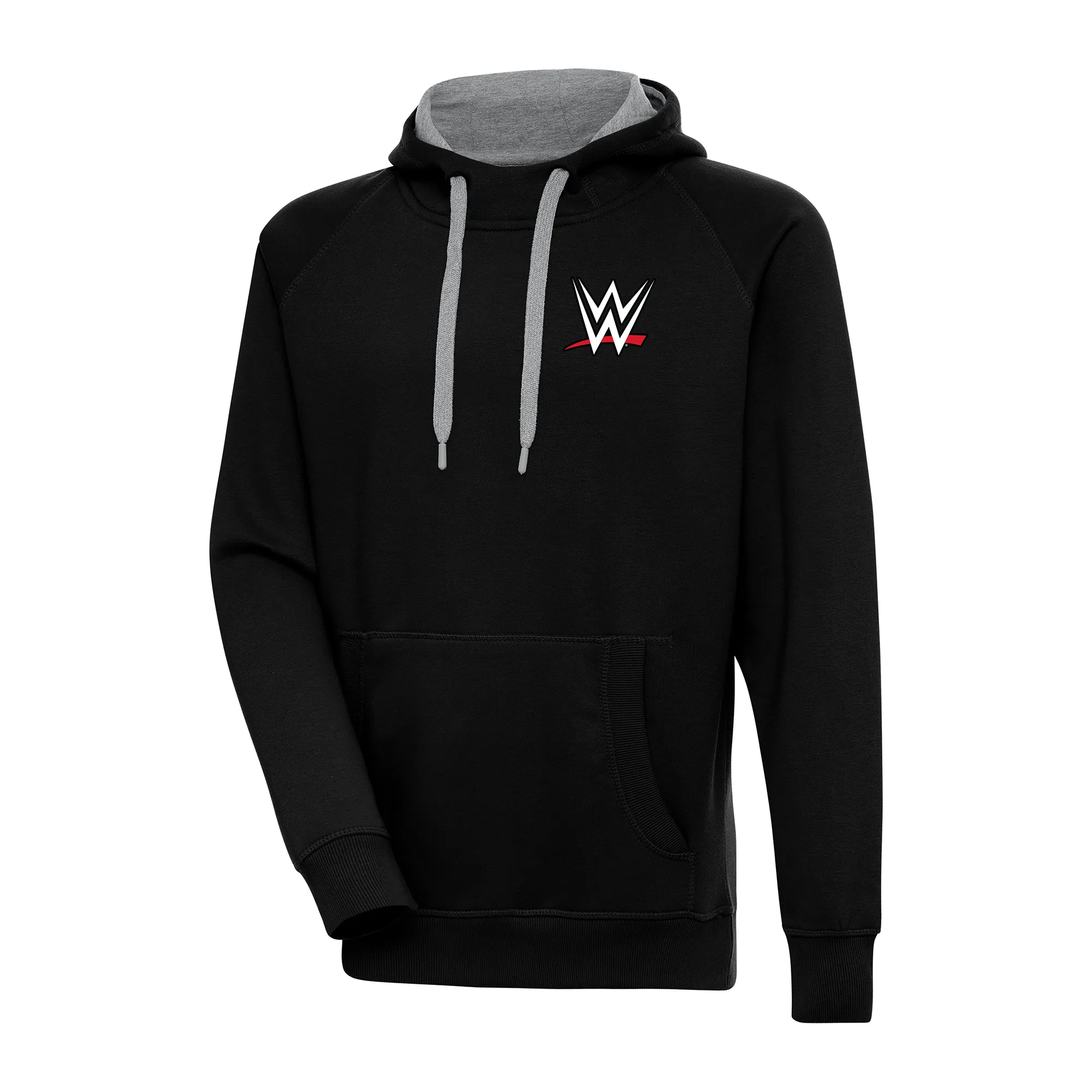 Men's Antigua Black WWE Victory Pullover Hoodie sold by WWE