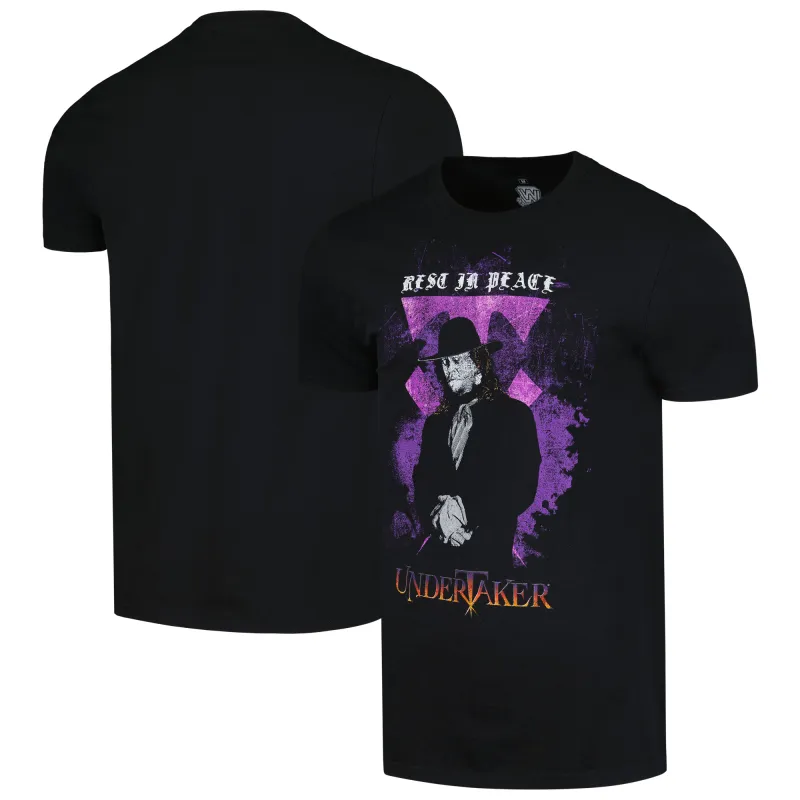Men's Ripple Junction Black The Undertaker Rest in Peace Graphic T-Shirt sold by WWE