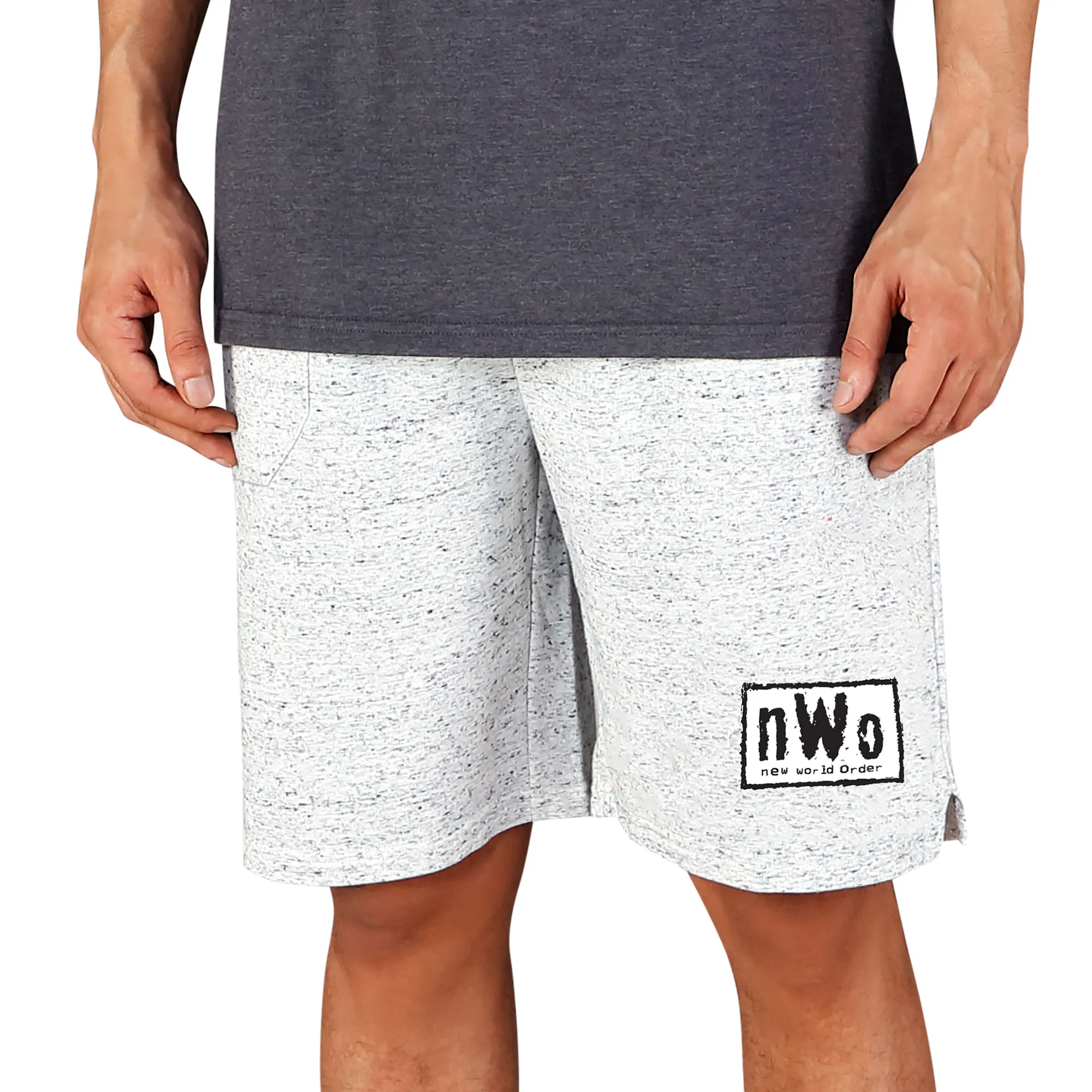 Men's Concepts Sport White/Charcoal nWo Throttle Knit Jam Shorts sold by WWE