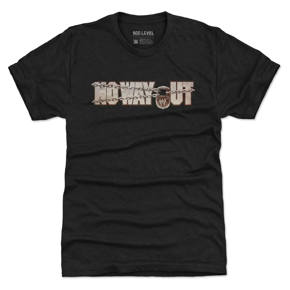 Men's 500 Level Heather Black No Way Out Tri-Blend T-Shirt sold by WWE