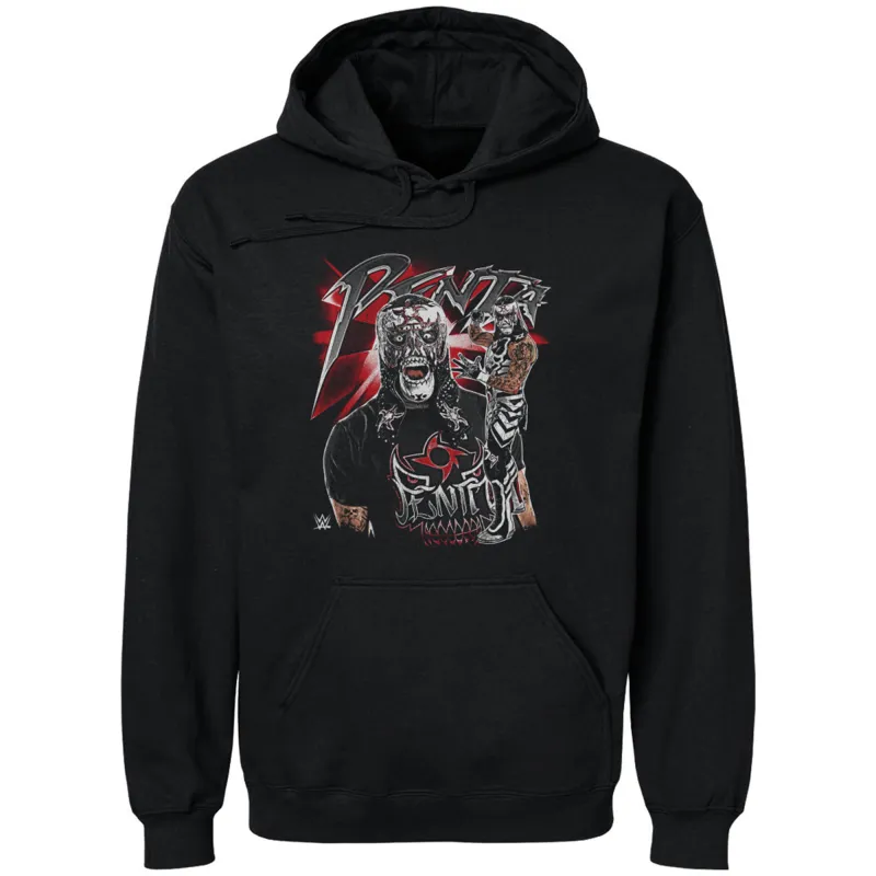 Men's 500 Level Black Penta Vintage Superstar Pullover Hoodie sold by WWE