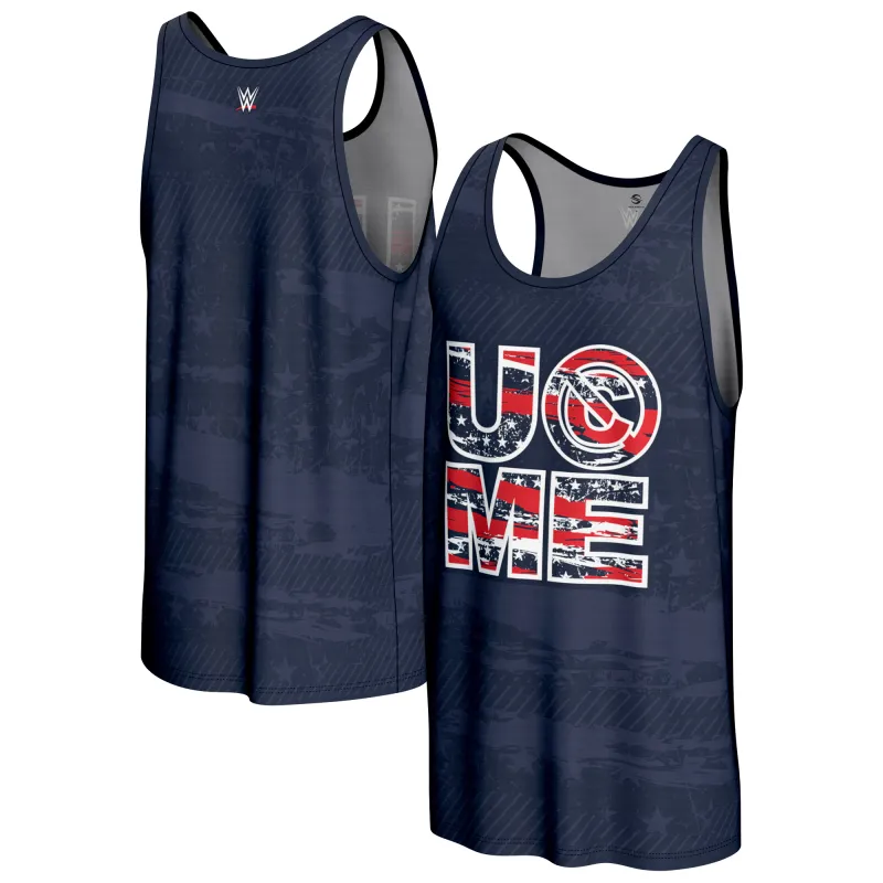 Men's ProSphere Navy John Cena Americana Tank Top sold by WWE