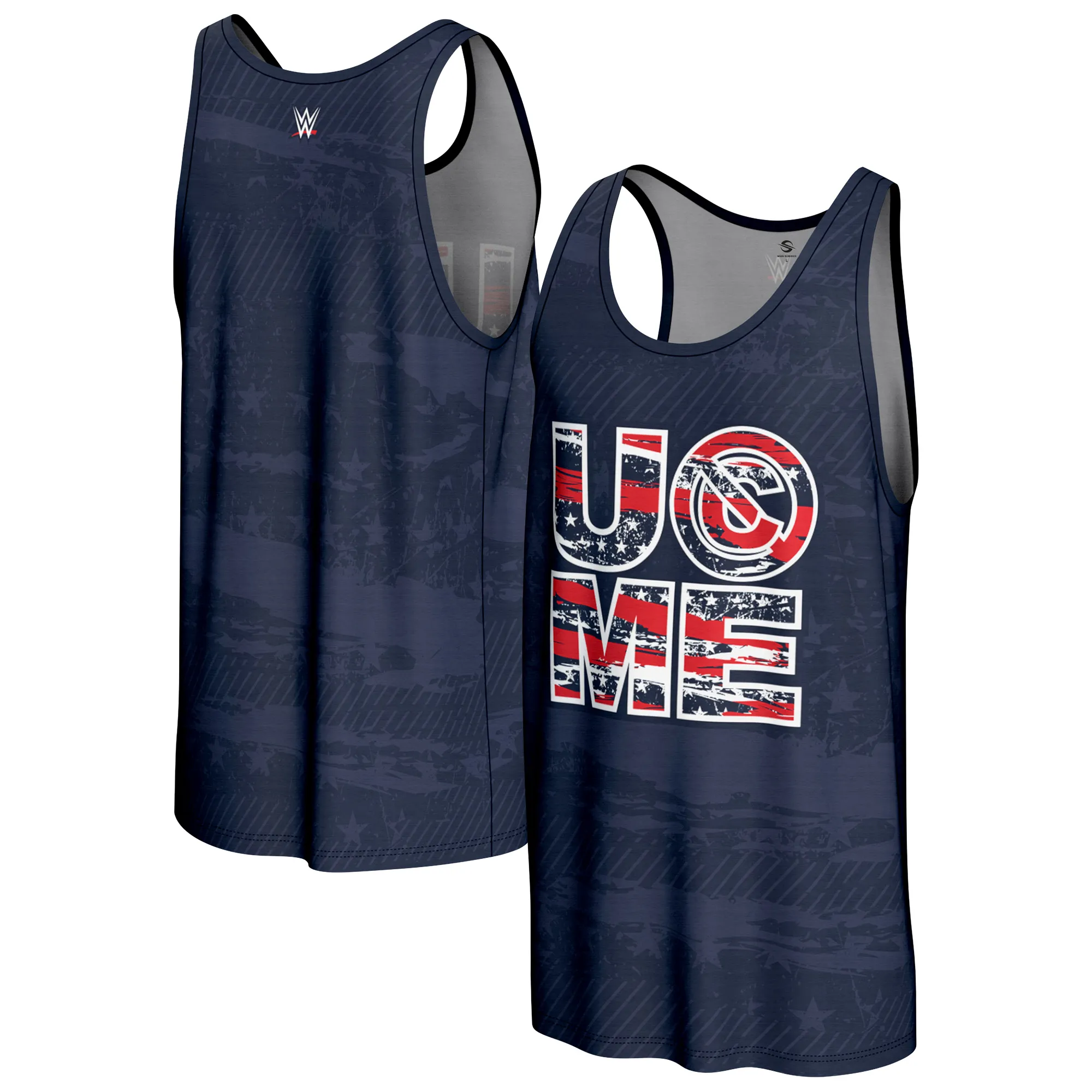 Men's ProSphere Navy John Cena Americana Tank Top sold by WWE