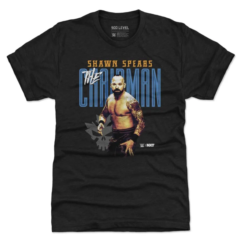 Men's 500 Level Heather Black Shawn Spears Poster Tri-Blend T-Shirt made by 500 Level