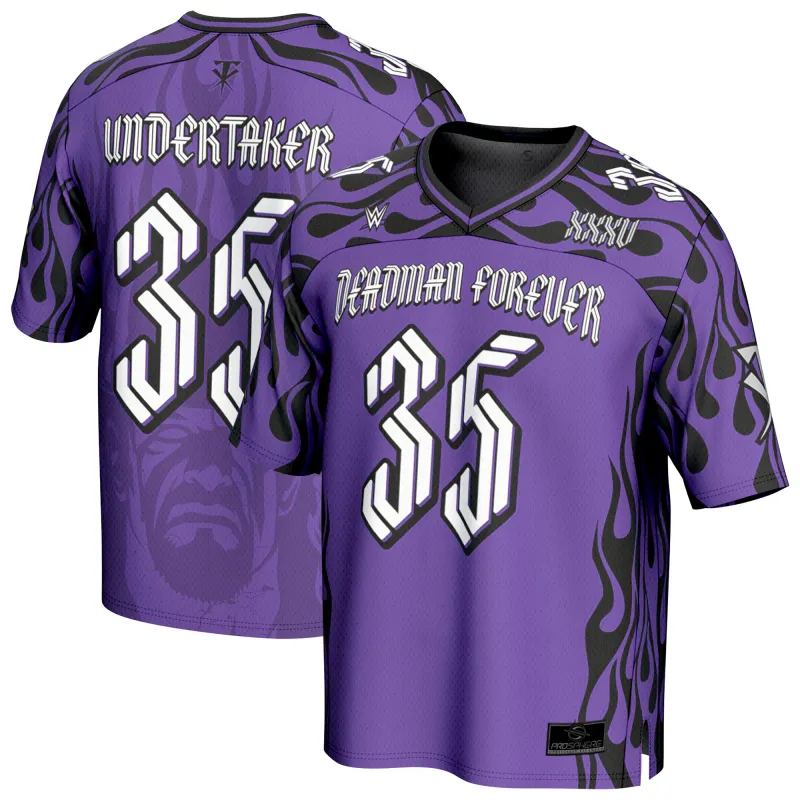 Men's ProSphere  Purple The Undertaker 35th Anniversary Football Jersey sold by WWE