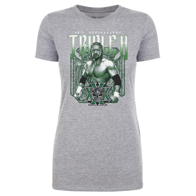 Women's 500 Level Heather Gray Triple H 30th Anniversary T-Shirt made by 500 Level