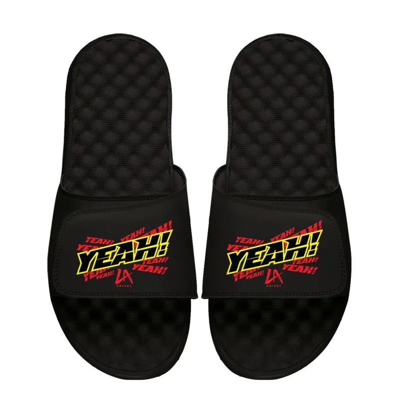 Unisex ISlide Black LA Knight YEAH! Slide Sandals sold by WWE