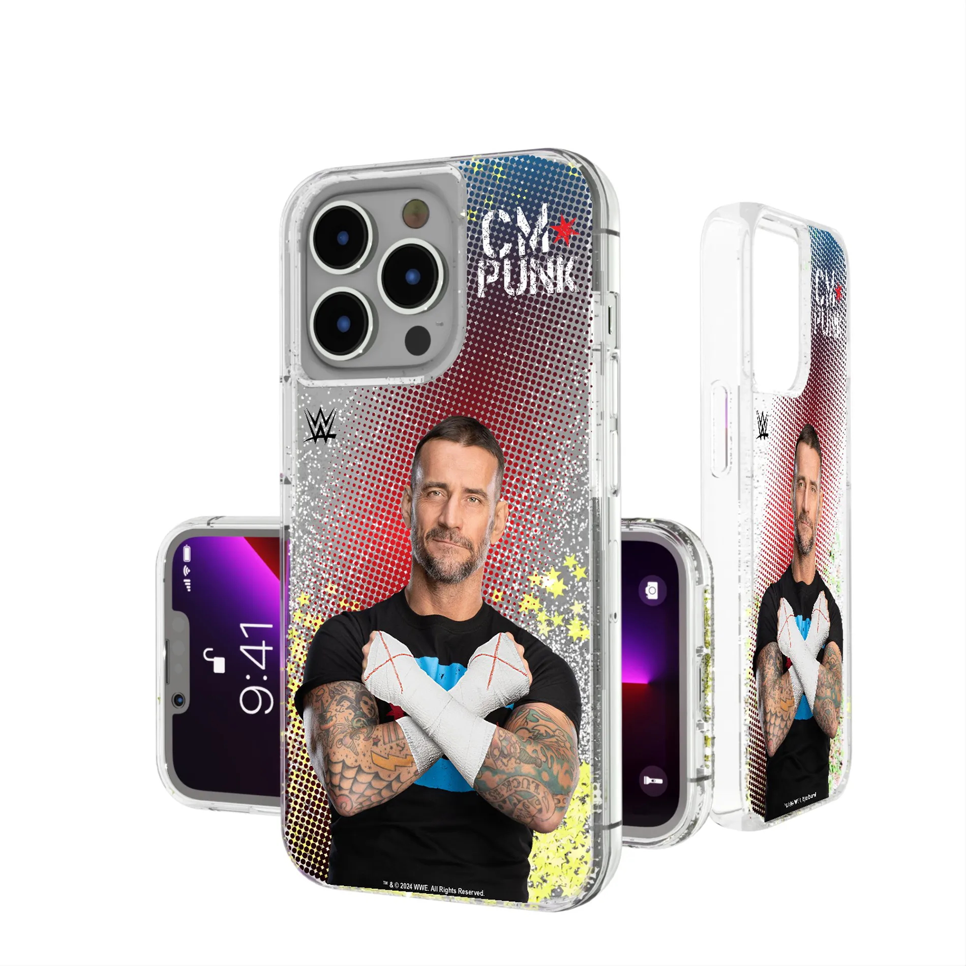 Keyscaper CM Punk WWE Flag Superstar iPhone Glitter Case sold by WWE