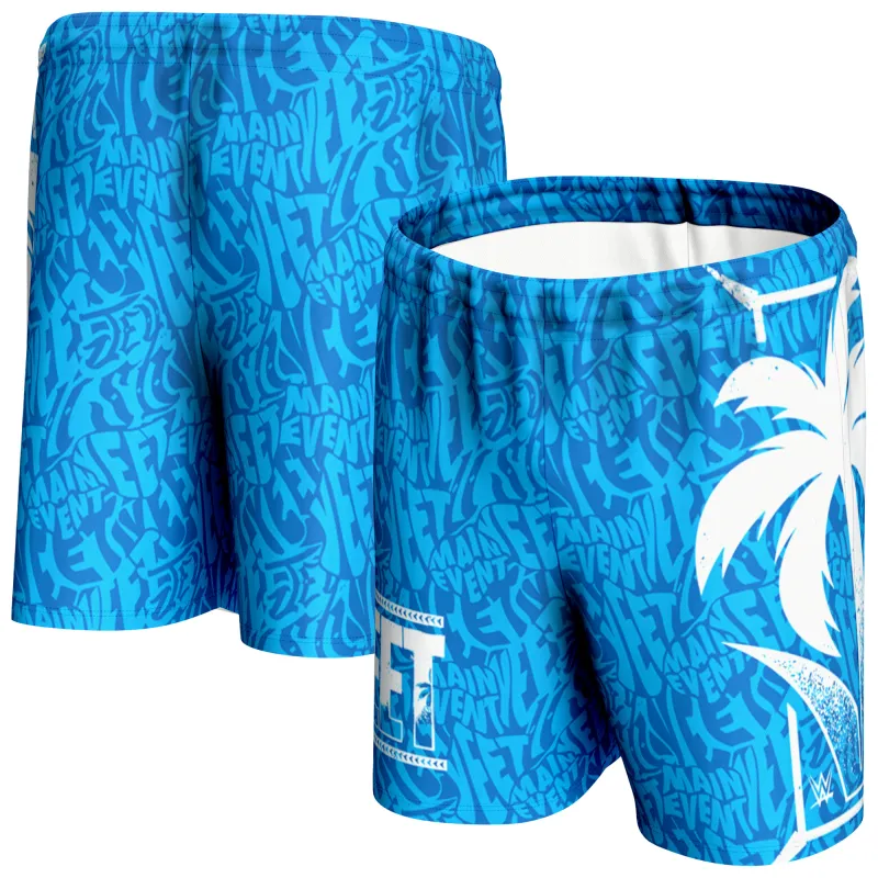 Men's ProSphere Blue Jey Uso Yeet Camo Shorts made by WWE