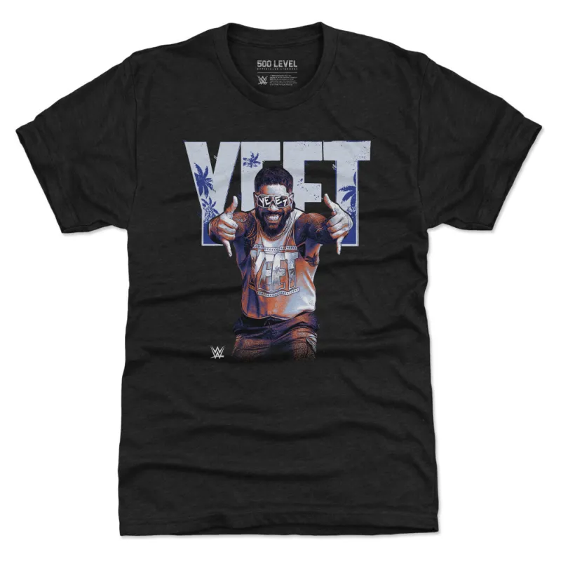 Men's 500 Level Black Jey Uso Yeet Pose Tri-Blend T-Shirt sold by WWE
