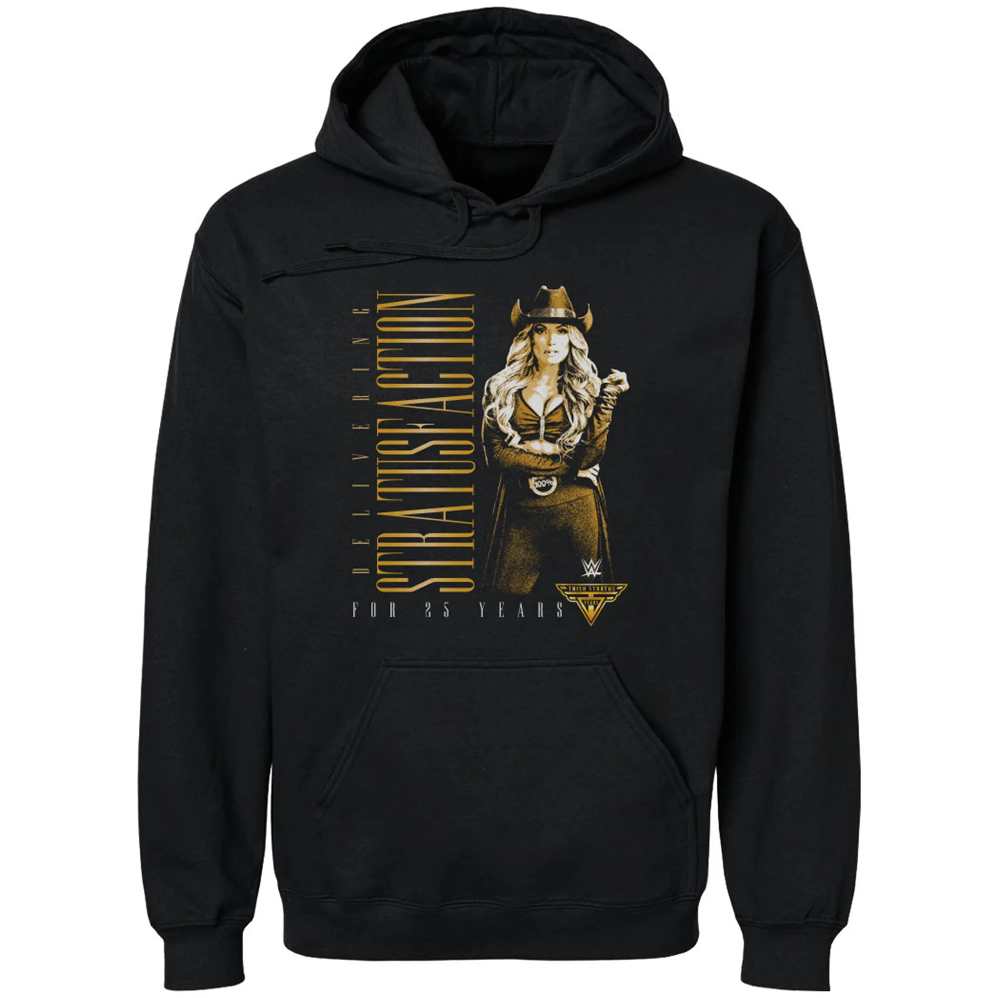 Men's 500 Level Black Trish Stratus 25th Anniversary Vertical Pullover Hoodie sold by WWE