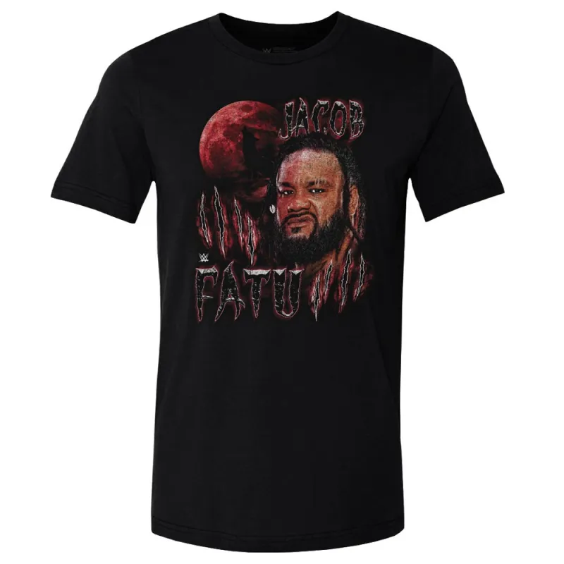 Men's 500 Level Black Jacob Fatu Gritty T-Shirt sold by WWE