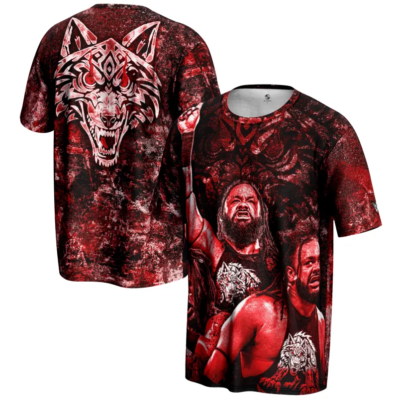 Men's ProSphere Red Jacob Fatu Graphic T-Shirt sold by WWE