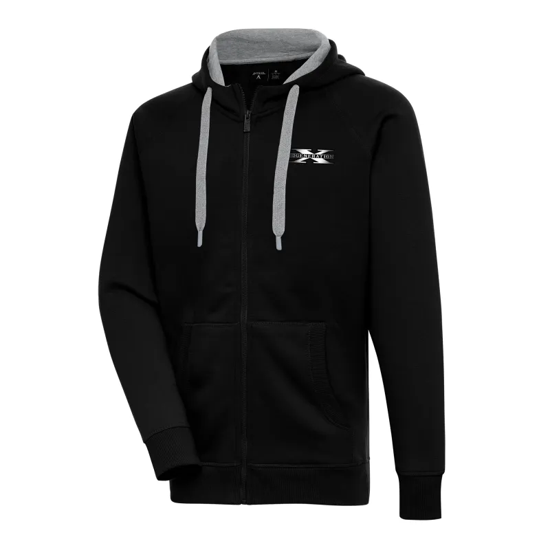 Men's Antigua Black D-Generation X Victory Full-Zip Hoodie sold by WWE