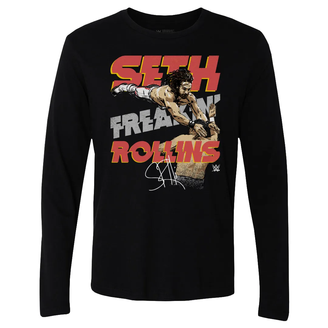 Men's 500 Level Black Seth "Freakin" Rollins Freakin' Long Sleeve T-Shirt sold by WWE