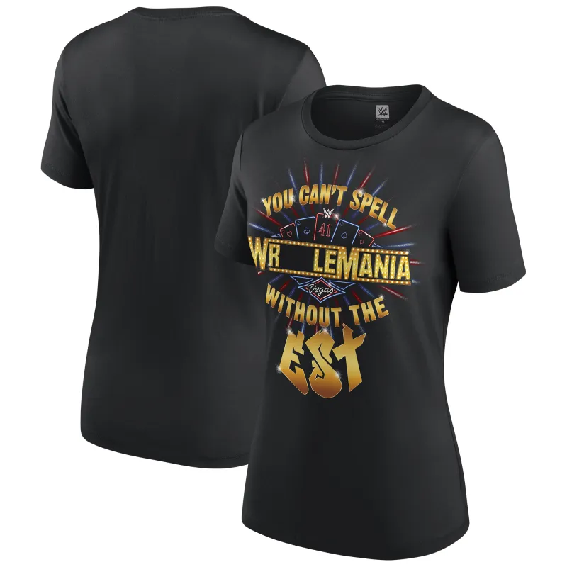 Women's Black Bianca Belair You Can't Spell WrestleMania Without The EST T-Shirt sold by WWE