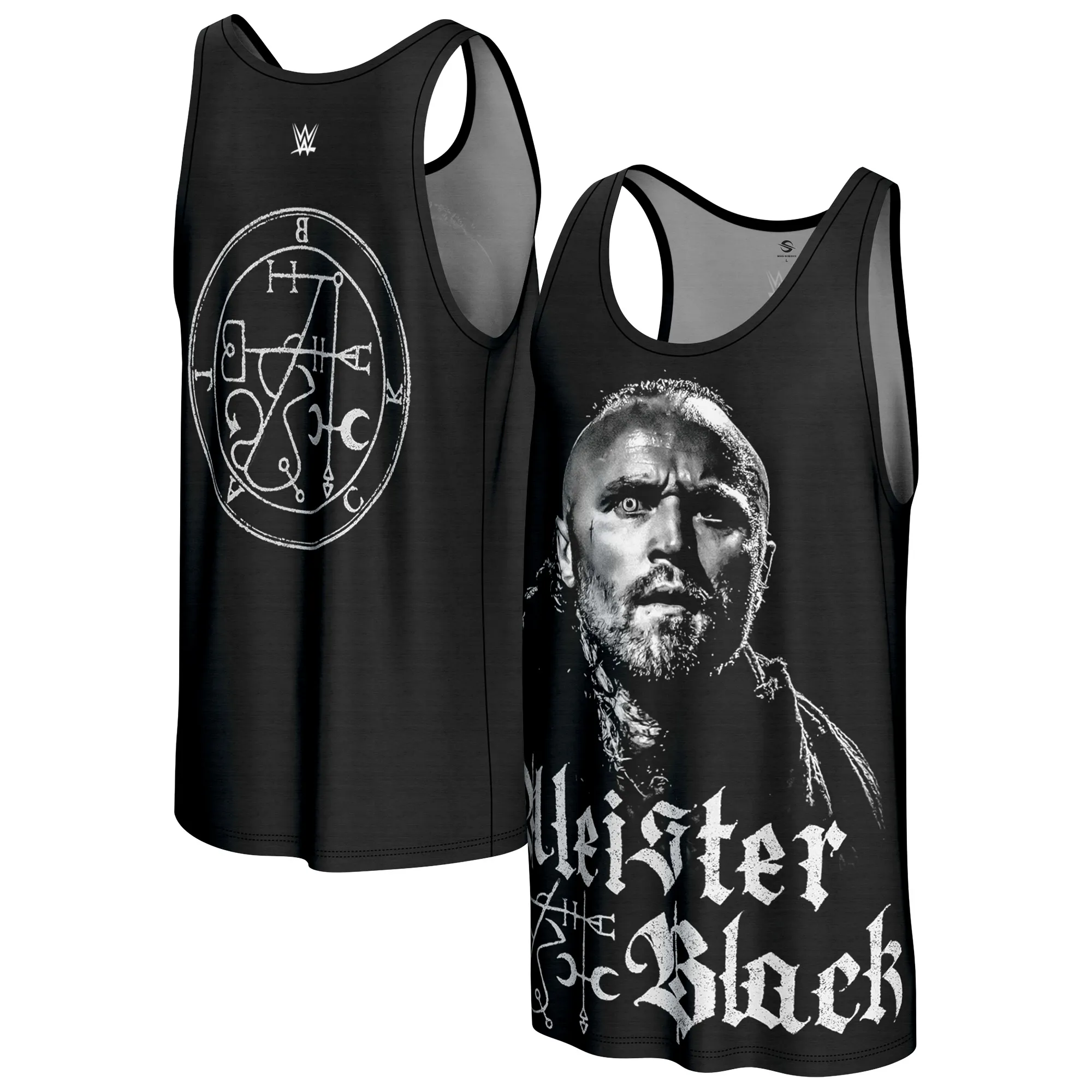 Men's ProSphere Black Aleister Black Superstar Tank Top sold by WWE