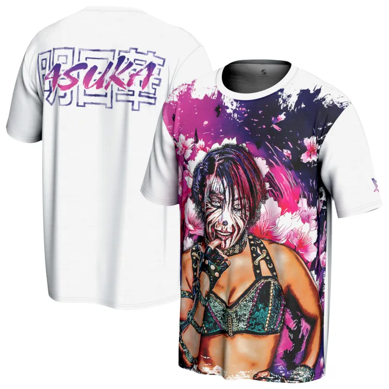 Men's ProSphere White Asuka Blossom T-Shirt sold by WWE