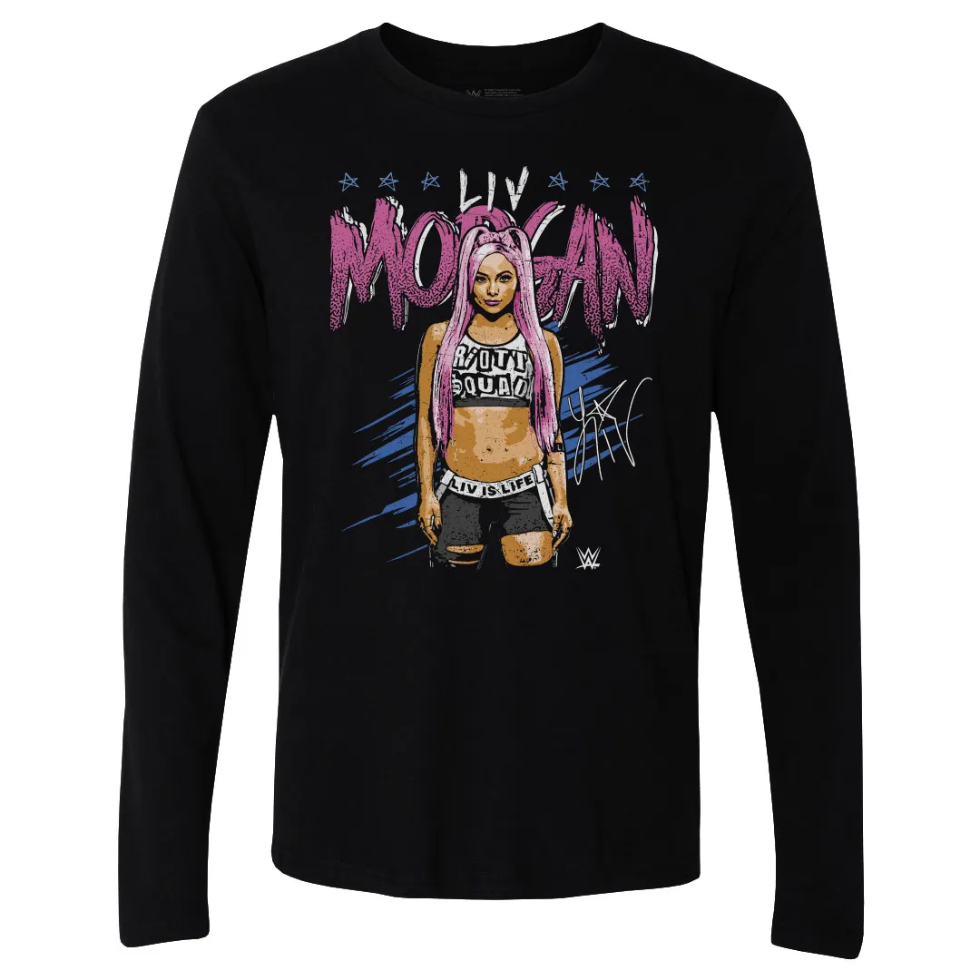 Men's 500 Level Black Liv Morgan Pop Long Sleeve T-Shirt sold by WWE