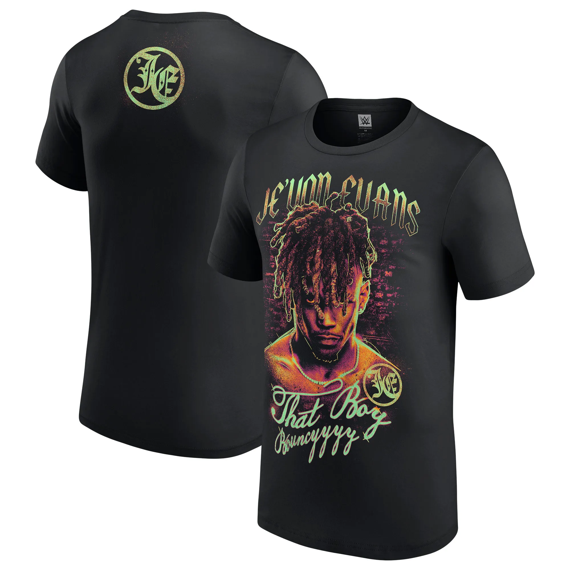 Men's Black Je'Von Evans That Boy Bouncy T-Shirt sold by WWE