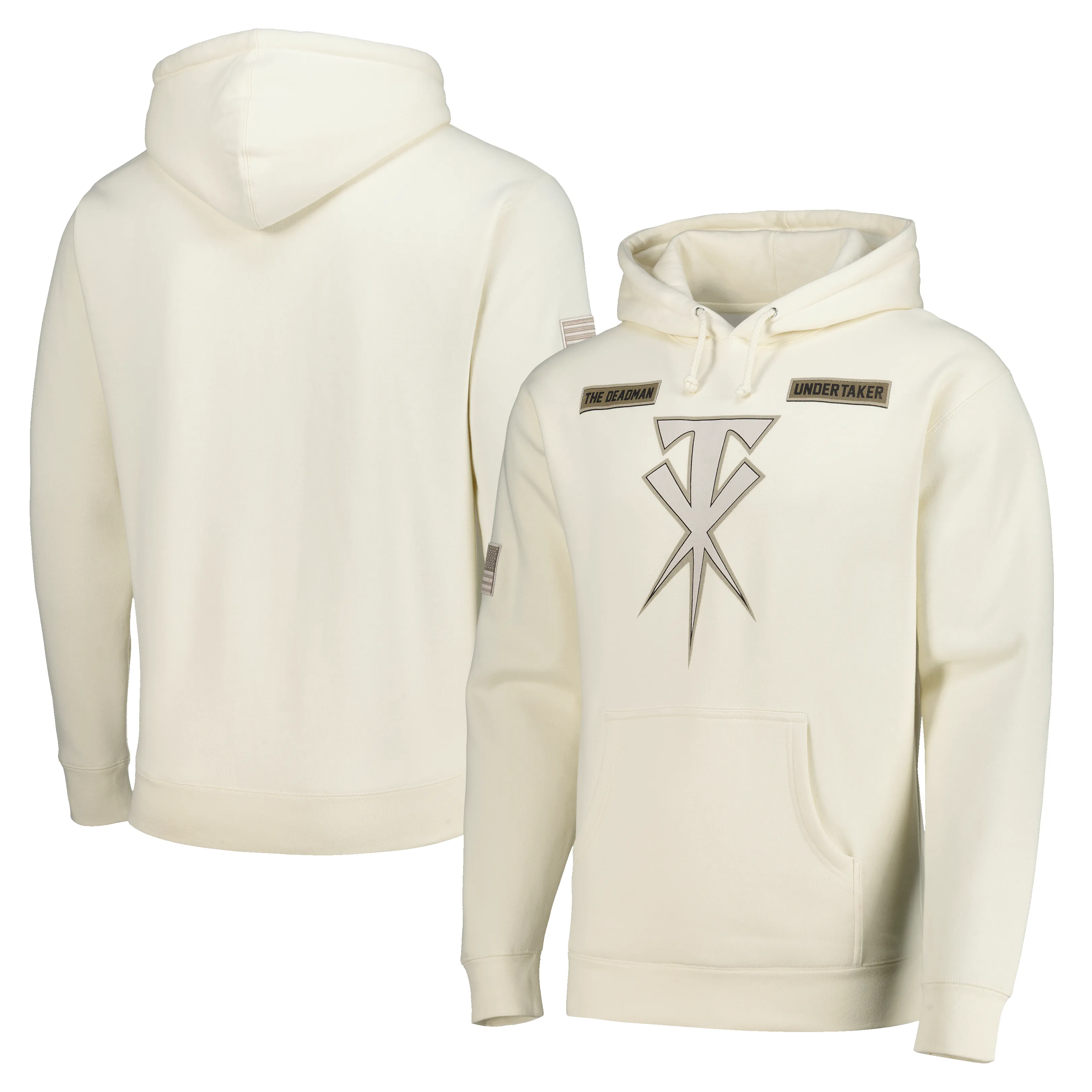 Men's Cream The Undertaker Cross Bone Hoodie sold by WWE