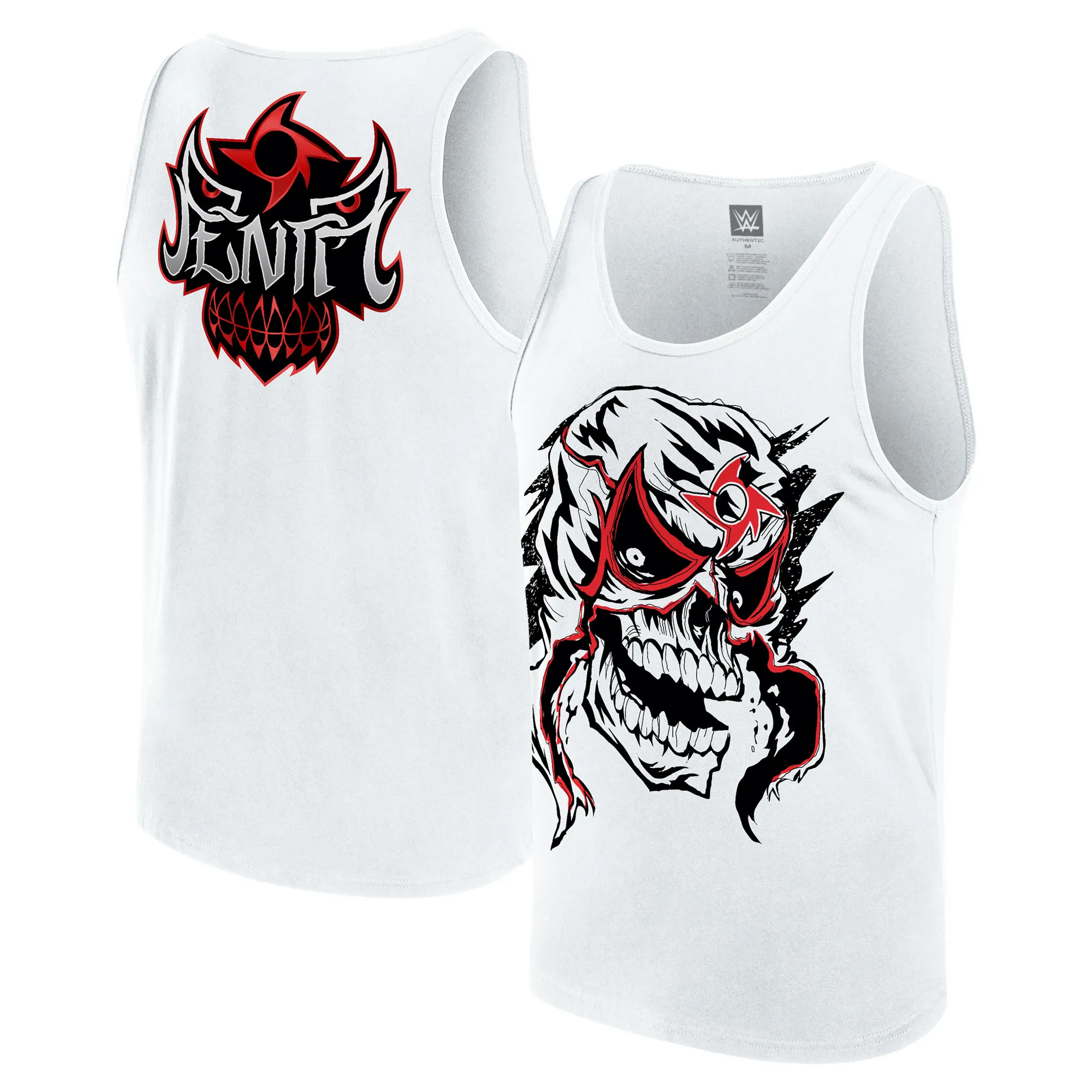Men's WWE Authentic White Penta Mask Tank Top sold by WWE