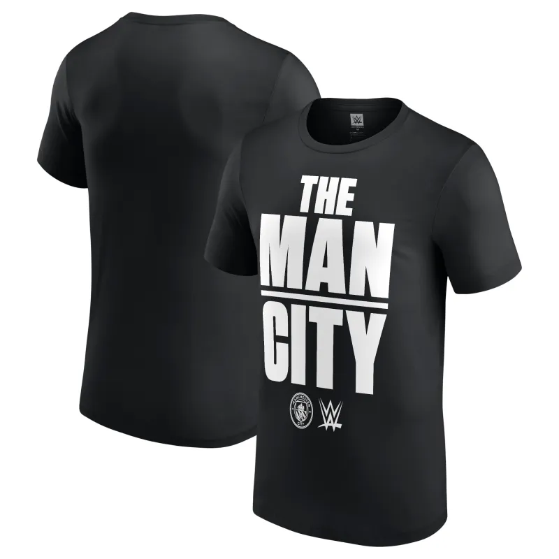 Men's Black Becky Lynch WWE x Manchester City The Man City T-Shirt sold by WWE