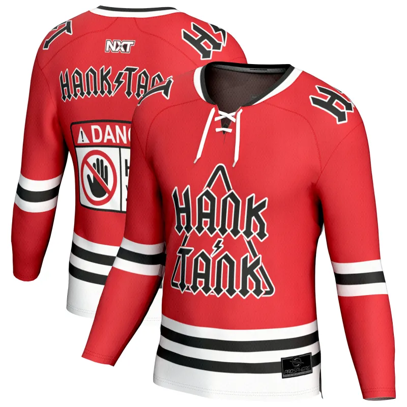 Men's ProSphere Red Hank & Tank Hockey Jersey sold by WWE