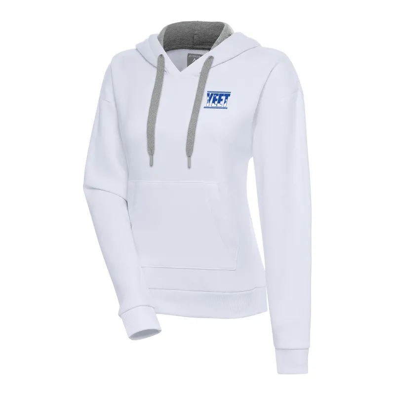Women's Antigua White Jey Uso Victory Pullover Hoodie sold by WWE