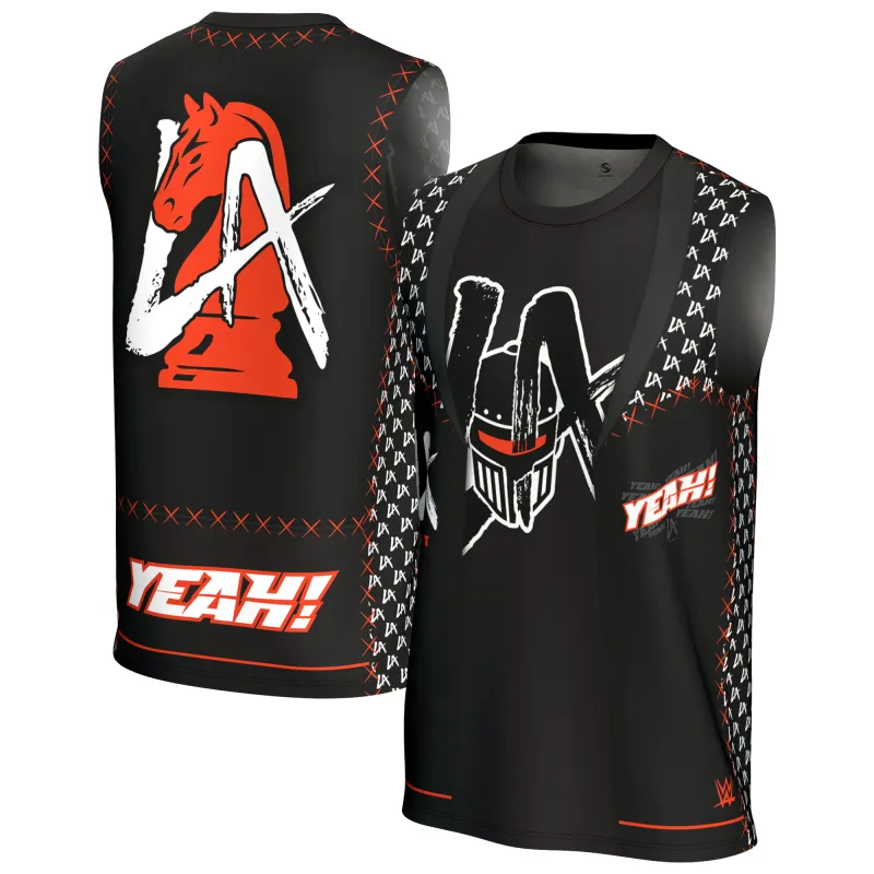 Men's ProSphere Black LA Knight Vest Tank Top sold by WWE