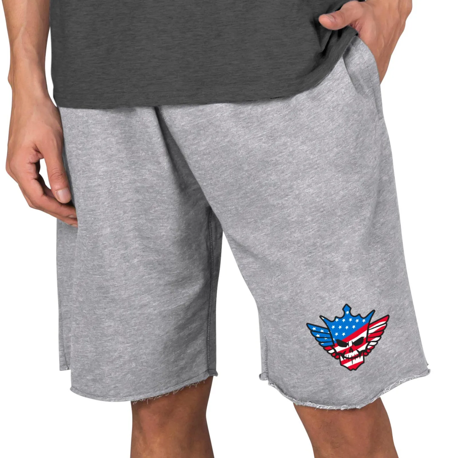 Men's Concepts Sport Gray Cody Rhodes Mainstream Terry Tri-Blend Shorts sold by WWE