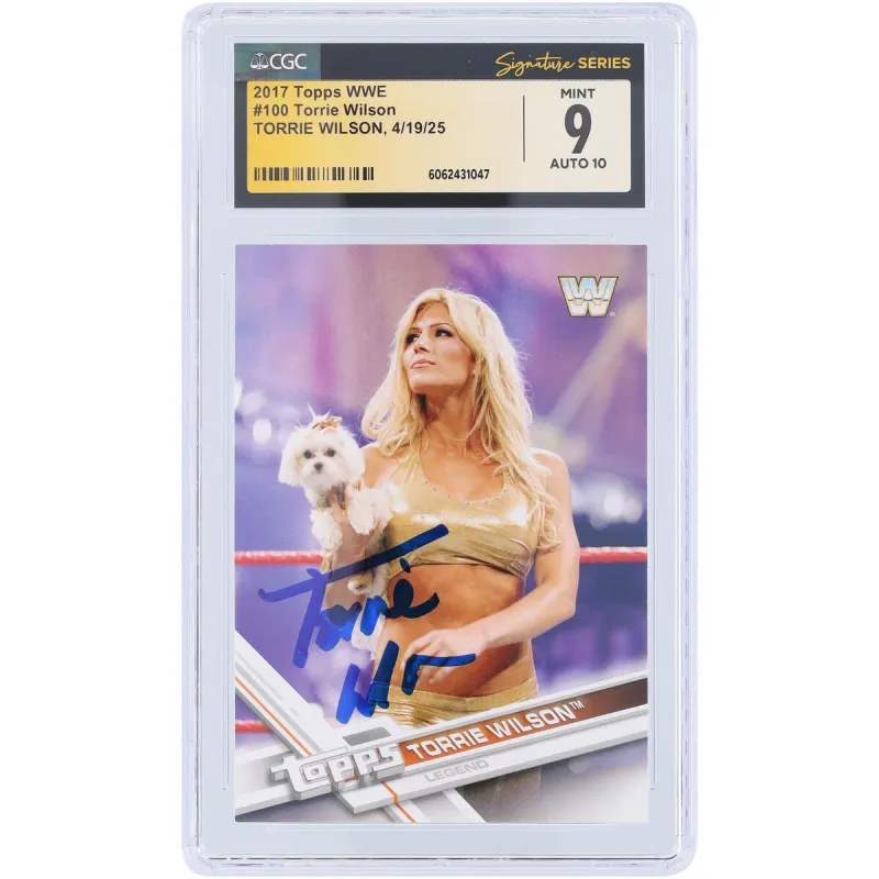 Torrie Wilson WWE Autographed 2017 Topps #100 CGC Fanatics Witnessed Authenticated 9/10 Card sold by WWE