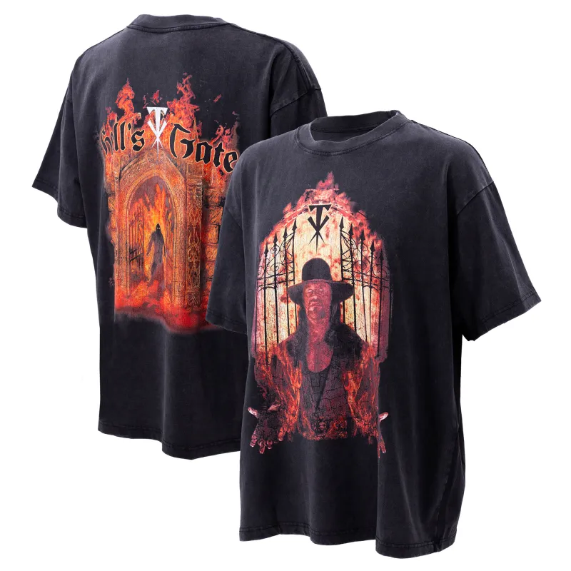 Men's Ripple Junction Black The Undertaker Hell's Gate Vintage Boxy T-Shirt sold by WWE