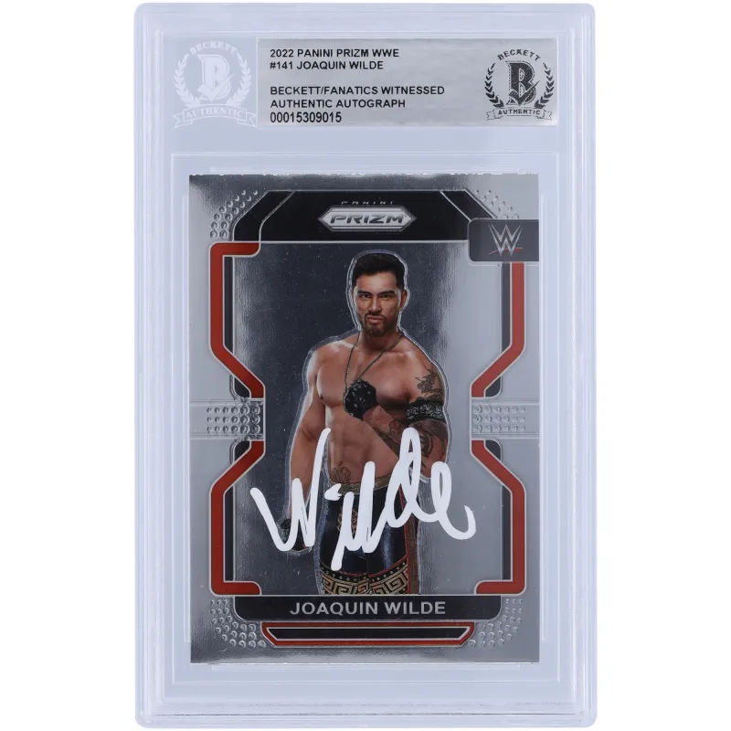 Joaquin Wilde WWE Autographed 2022 Panini Prizm #141 Beckett Fanatics Witnessed Authenticated Card sold by WWE