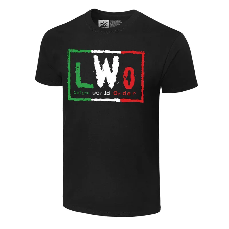 Men's Black Eddie Guerrero LWO T-Shirt made by WWE