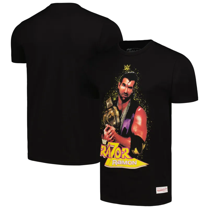 Men's Mitchell & Ness Black Razor Ramon WWE Legends T-Shirt sold by WWE
