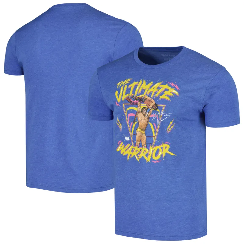Men's 500 Level  Royal The Ultimate Warrior Gorilla Press Tri-Blend T-Shirt sold by WWE