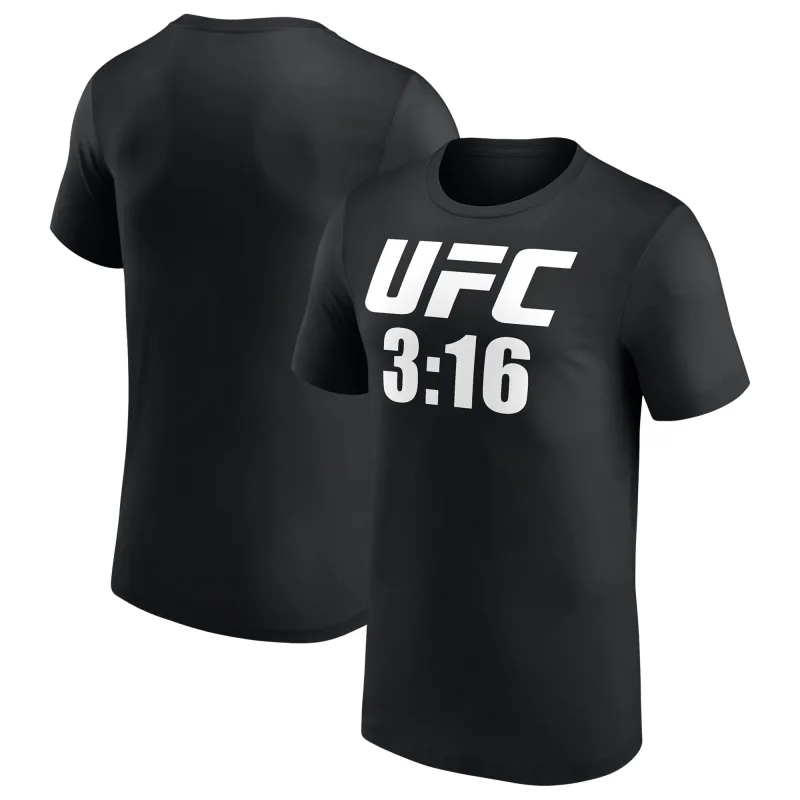 Men's Black UFC 3:16 T-Shirt made by UFC