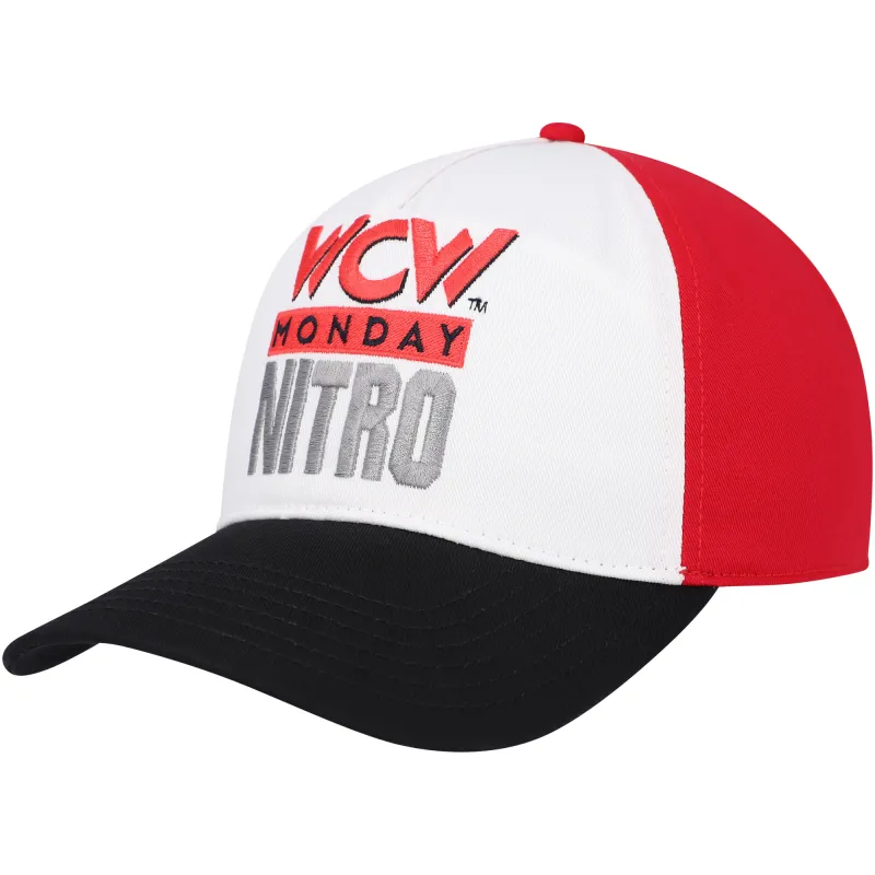 Men's Ripple Junction White/Black WCW Monday Nitro Adjustable Hat sold by WWE