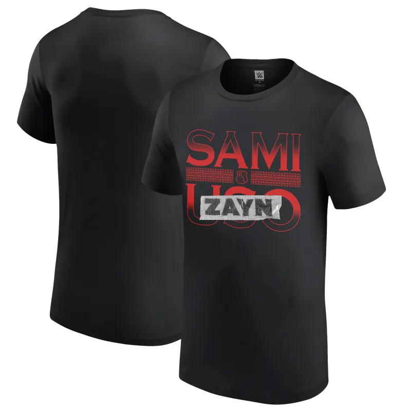 Men's Black Sami Zayn Duct Tape T-Shirt sold by WWE