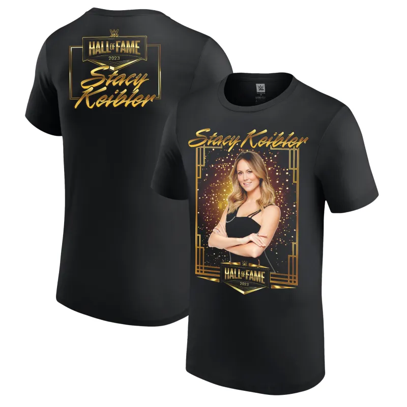 Men's Black Stacy Keibler WWE Hall of Fame T-Shirt sold by WWE