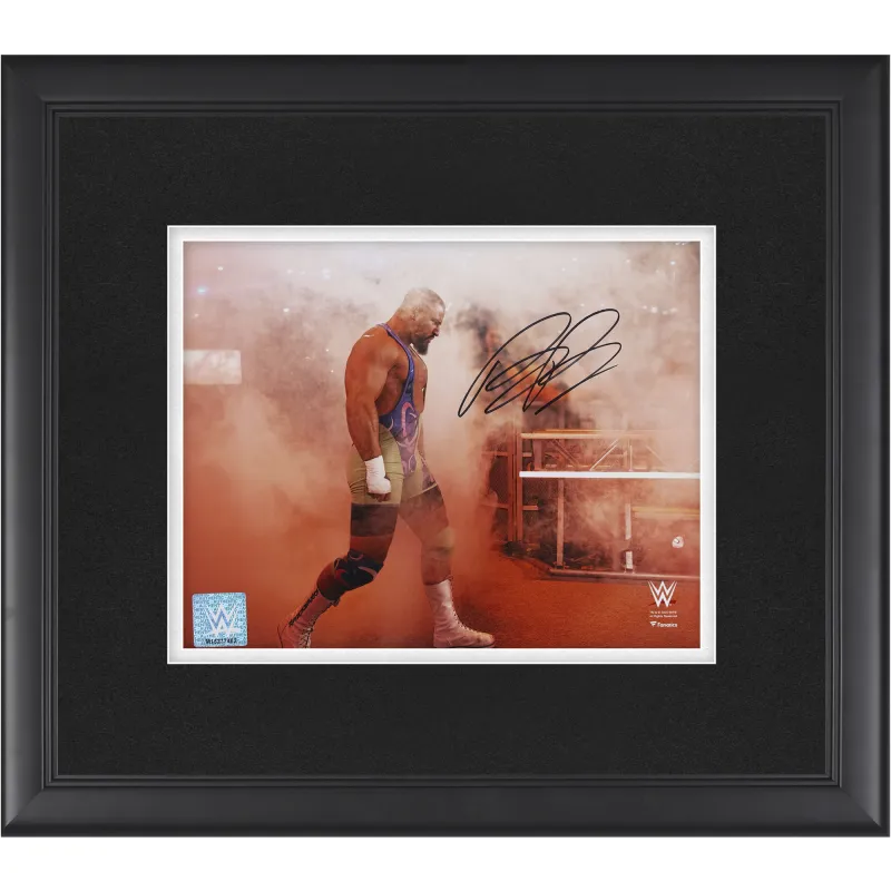Bron Breakker WWE Autographed Framed 8" x 10" Walking Through The Smoke Entrance Photograph sold by WWE
