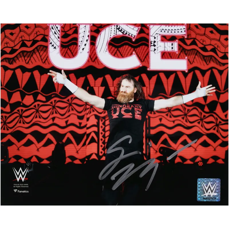 Sami Zayn WWE Autographed 8" x 10" Entrance Arms Out Photograph sold by WWE