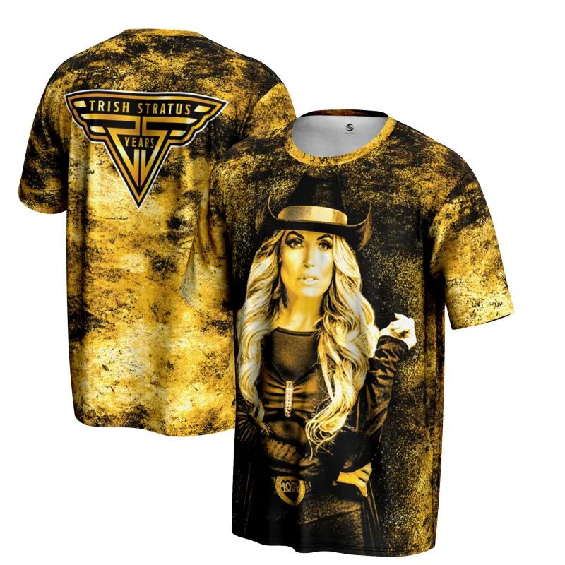 Men's ProSphere Gold Trish Stratus 25 Years T-Shirt sold by WWE